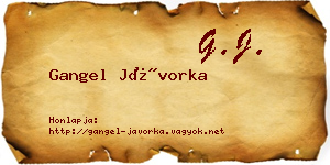 Gangel Jávorka névjegykártya
